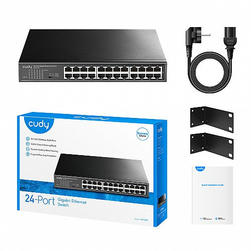 Cudy Switch Gigabit Ethernet 24-Ports Rackmount GS102 Cudy Switch Gigabit Ethernet 24-Ports Rackmount GS102